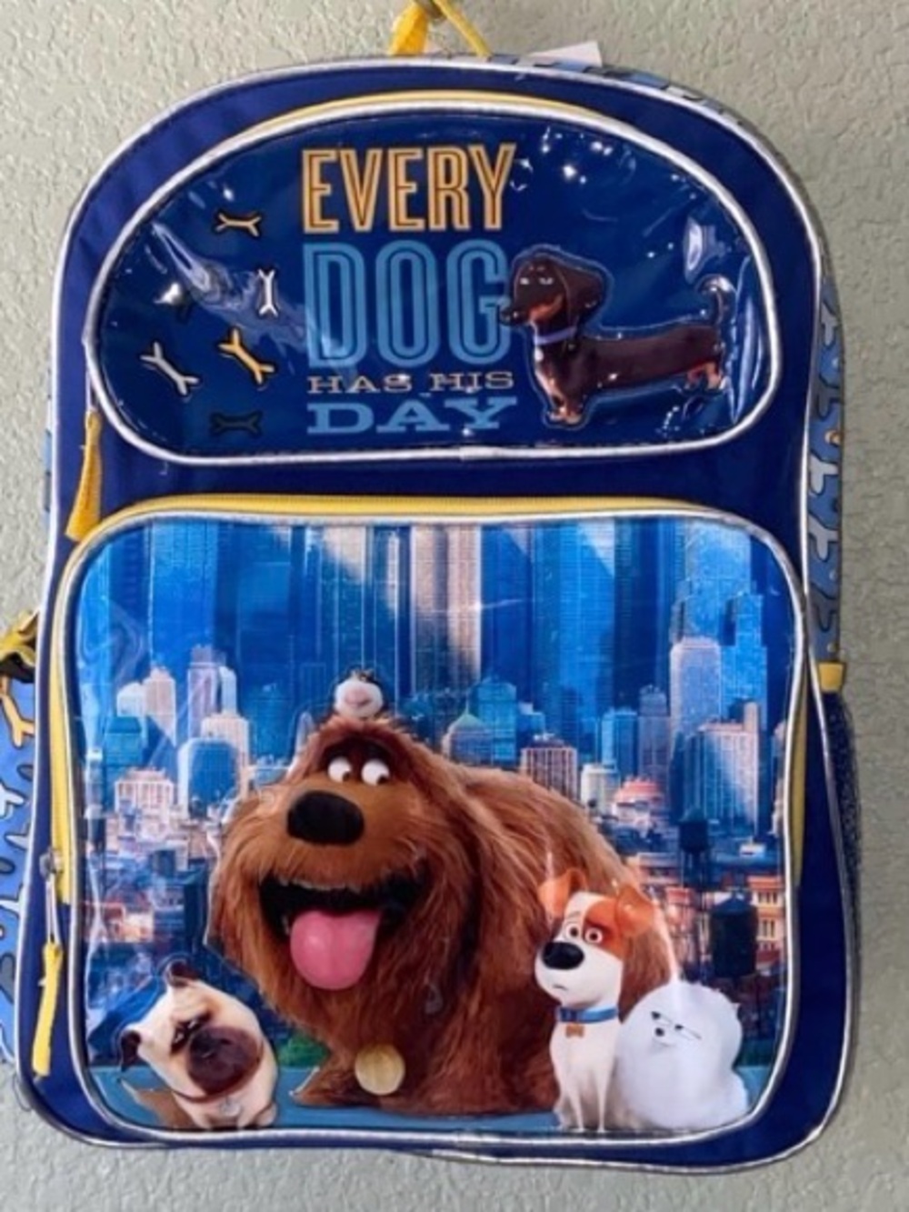 PETS Movie Large School Backpack -The Secret Life of Pets- Reinforced 16" x 12"